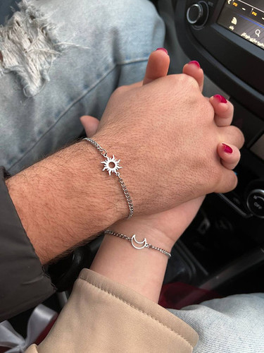 دستبند کاپلی ماه و خورشید 🌙☀️